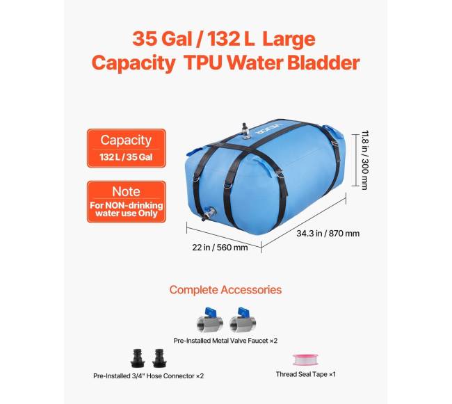 Vandens laikymo pūslė, talpi 132L minkšta1