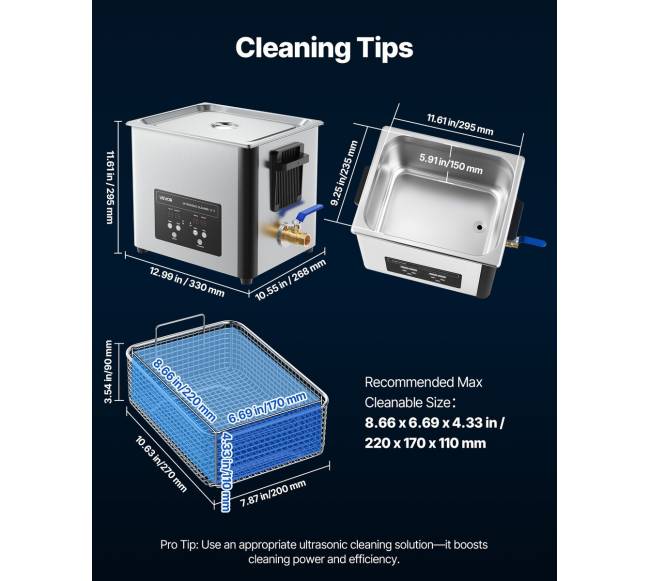 10L ultragarsinis valiklis su krepšeliu6