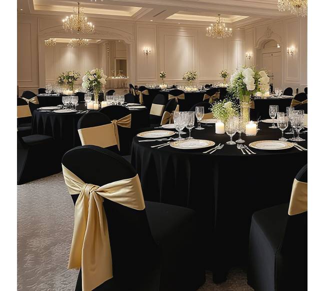 150 vnt juodos kėdės užvalkalai7