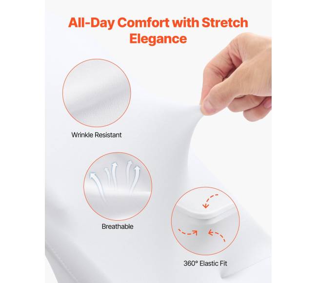 150 vienetų baltos kėdės užvalkalai2