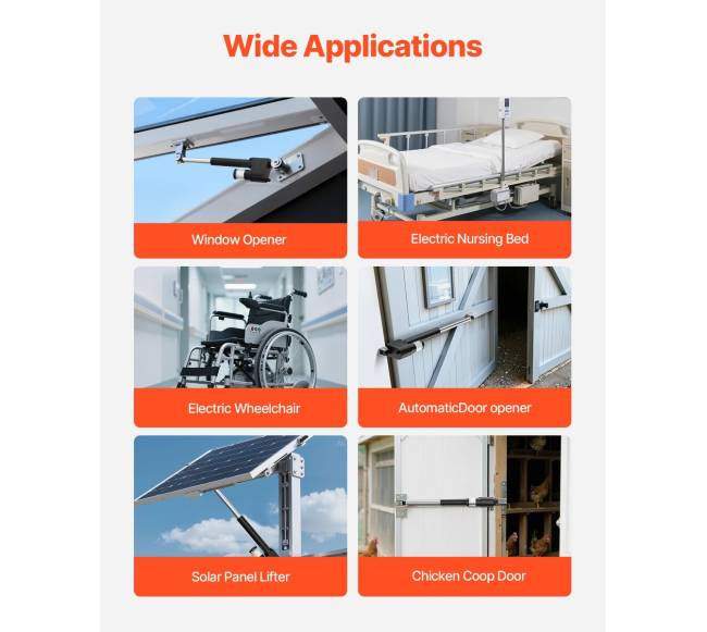 12V linijinis pavaros įtaisas, 150mm eiga, 9000N5