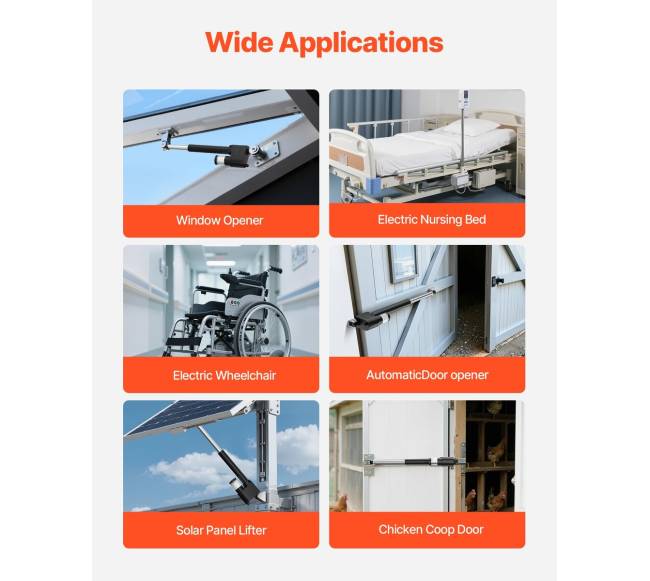 12V linijinis aktuatorius, 200mm eiga5