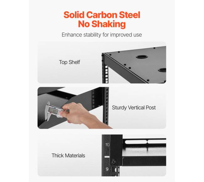 12U atviras tinklo stovas, 585 mm2