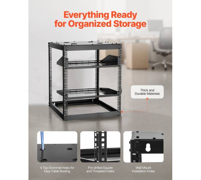 12U atviras tinklo stovas, 585 mm4