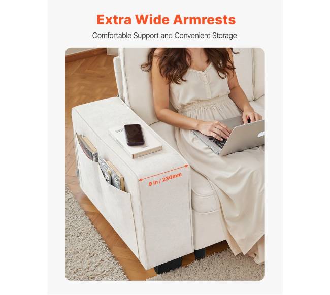 Baltas sofa su vieta daiktams apačioje5