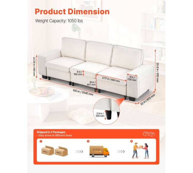 Baltas sofa su vieta daiktams apačioje6