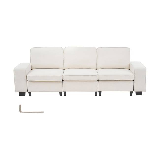 Baltas sofa su vieta daiktams apačioje8