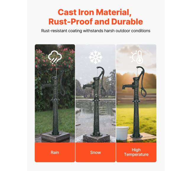 Rankinė vandens pompa šuliniams, 6 m kėlimas2