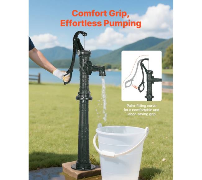 Rankinė vandens pompa šuliniams, 6 m kėlimas3