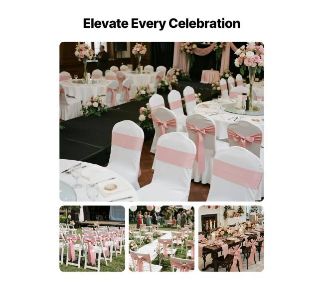 Satininės kėdžių juostos, 100 vnt.1