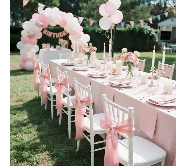 Satininės kėdžių juostos, 100 vnt.7