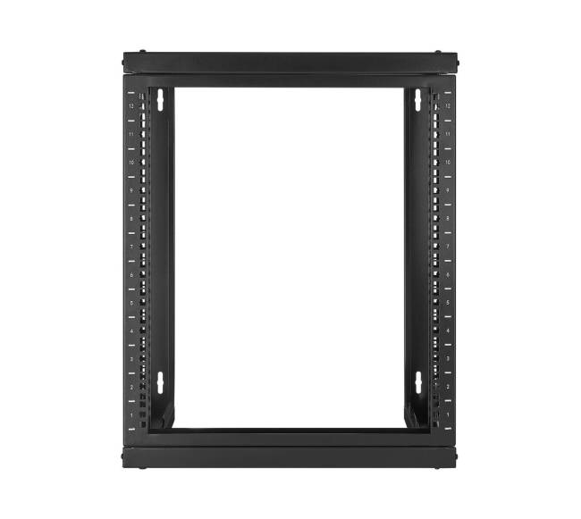 12U sieninis serverių stovas, 68 kg talpumas, atviras rėmas10