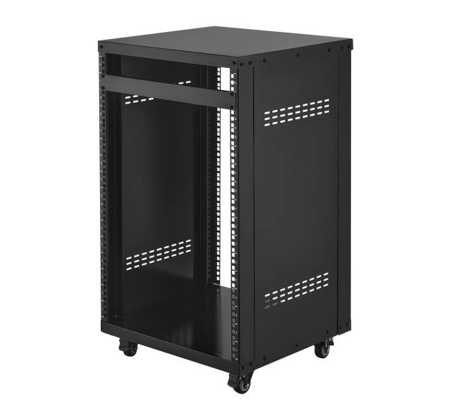 16U serverių stovas su užrakinamais ratukais0