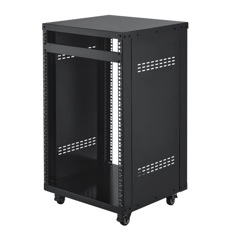 16U serverių stovas su užrakinamais ratukais0