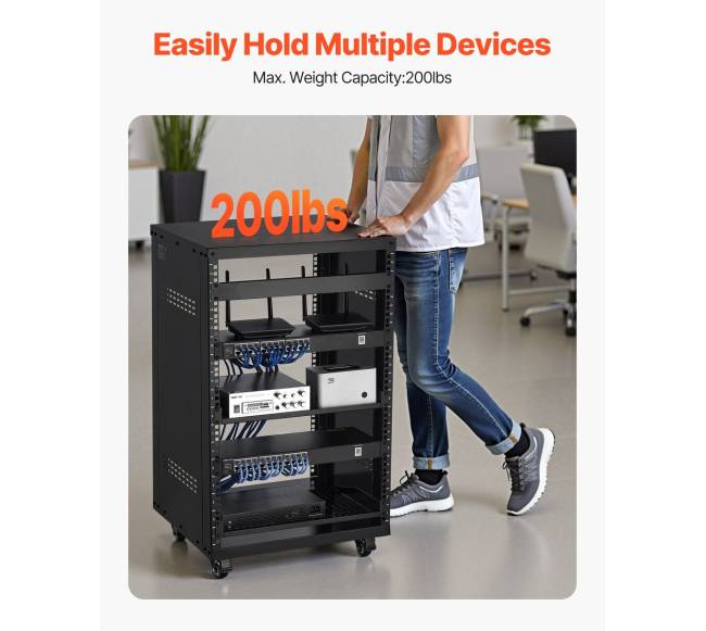 16U serverių stovas su užrakinamais ratukais2