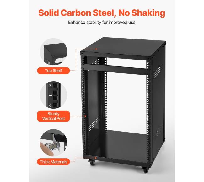 16U serverių stovas su užrakinamais ratukais3