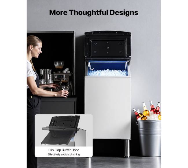 Komercinė ledo gamybos dėžė, 136 kg talpa4