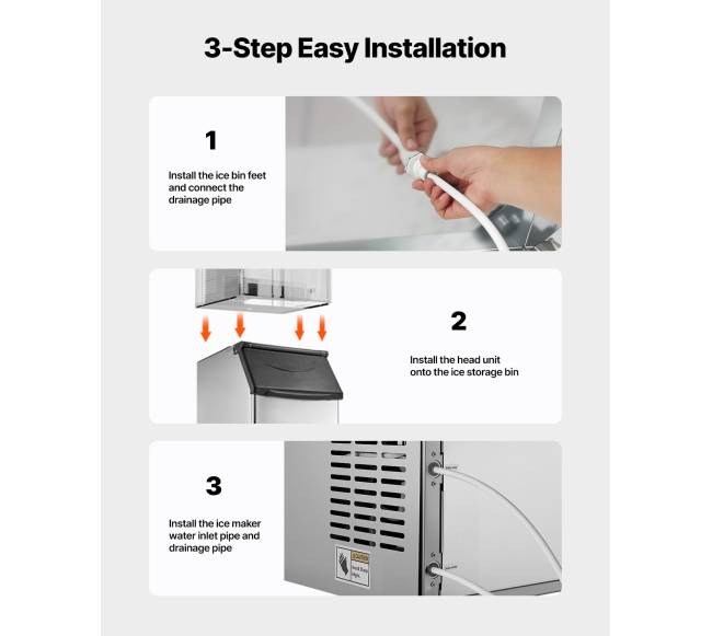 Komercinė ledo gamybos dėžė, 136 kg talpa5