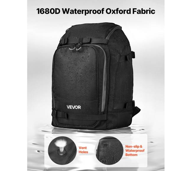 Slidžių batų krepšys 55L su oro sąlygoms atspariu išoriniu ir dugnu5