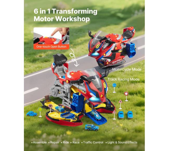 Žaislinis motociklo variklis su šviesomis ir garsais1