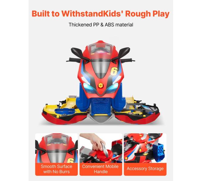 Žaislinis motociklo variklis su šviesomis ir garsais5