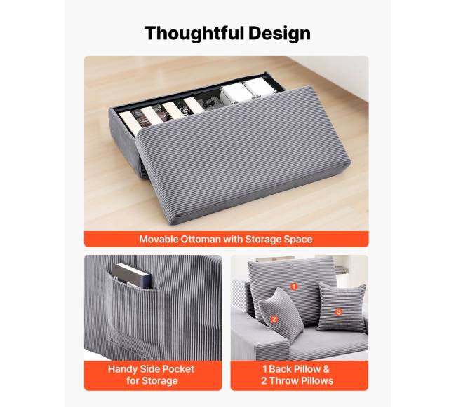 Pilka šezlonginė kėdė su pagalvėmis4