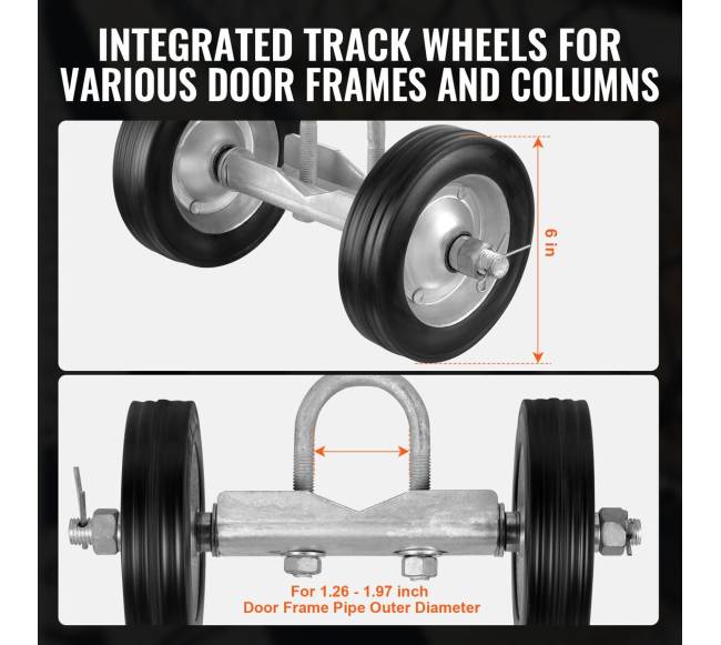 Stumdomų vartų komplektas 6”3