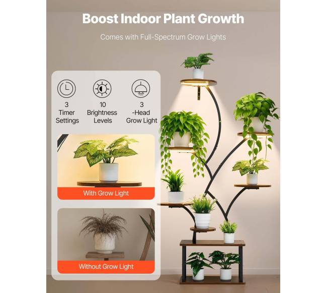 Kambarinė augalų lentyna su apšvietimu2