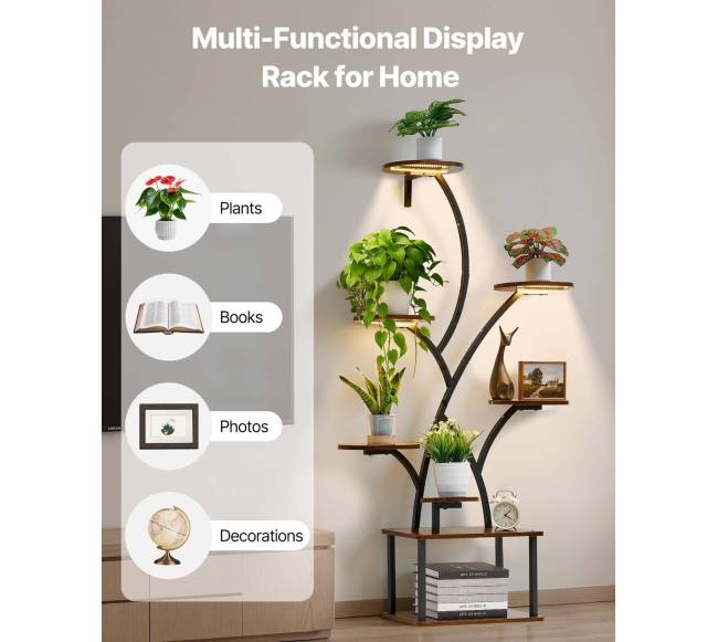 Kambarinė augalų lentyna su apšvietimu4