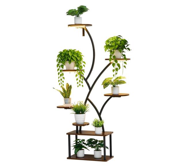 Kambarinė augalų lentyna su apšvietimu10