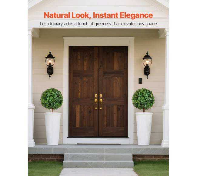 Dirbtiniai buksmedžių medeliai su įtvirtinimu, 2 vnt.1