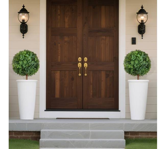 Dirbtiniai buksmedžių medeliai su įtvirtinimu, 2 vnt.7