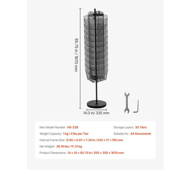 Apsisukantis brošiūrų stendas su 30 kišenių6