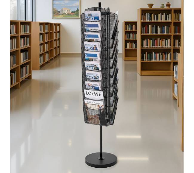 Apsisukantis brošiūrų stendas su 30 kišenių7