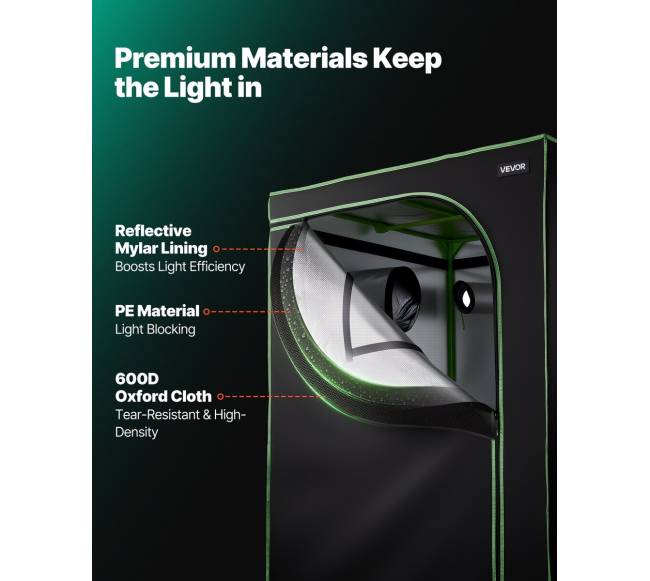 Vidinis auginimo tentas 100 x 100 x 200 cm2