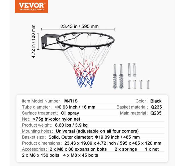 krepšinio lankas su sieniniu tvirtinimu6