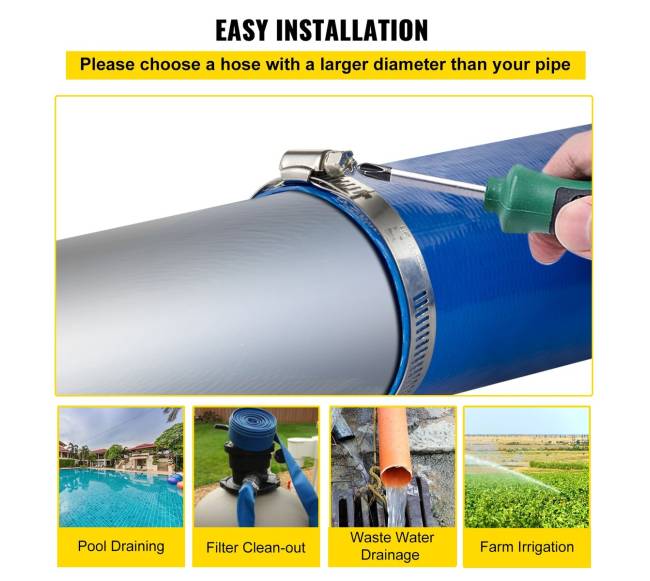 vandens išleidimo žarna 76 mm x 32 m5