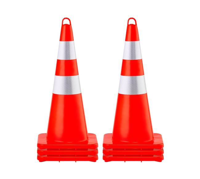 Oranžiniai kelio kūgiai su atšvaitais0