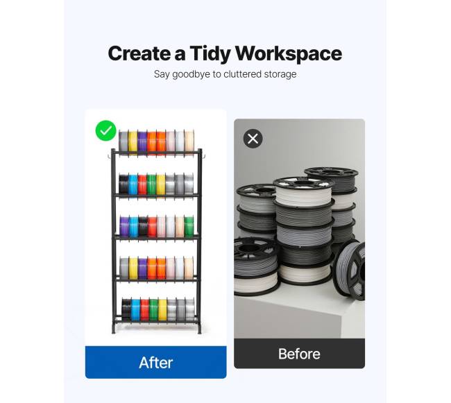 3D spausdintuvo siūlų laikymo lentyna, 5 aukštų2