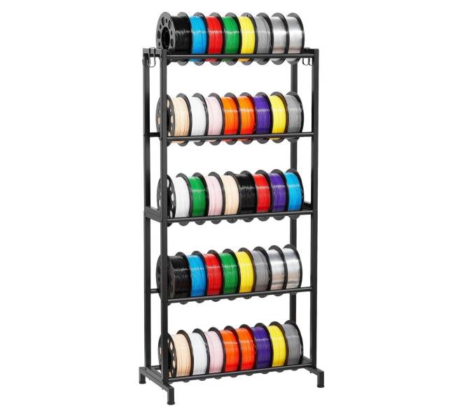3D spausdintuvo siūlų laikymo lentyna, 5 aukštų8