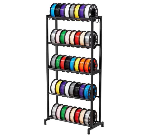 3D spausdintuvo siūlų laikymo lentyna, 5 aukštų9