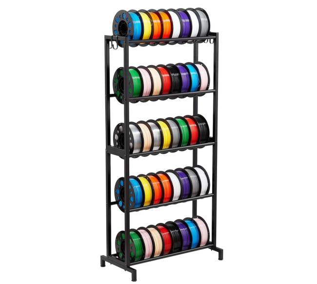 3D spausdintuvo siūlų laikymo lentyna, 5 aukštų10