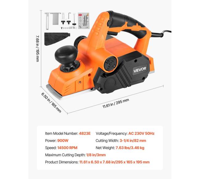 Elektrinis rankinis oblius 82 mm, 900W6