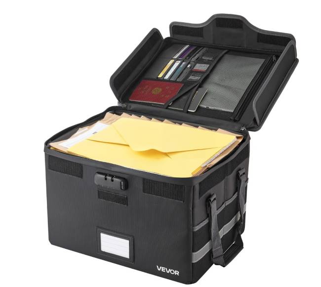 Ugniai atspari dokumentų dėžė su užraktu0