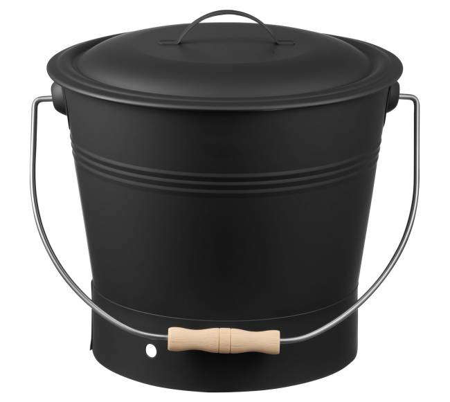 Pelenų kibiras su dangčiu ir komplektu0