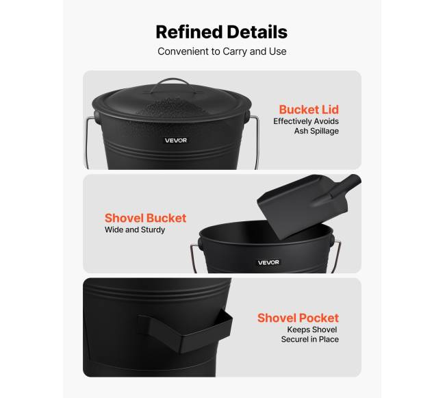 Pelenų kibiras su dangčiu ir komplektu4