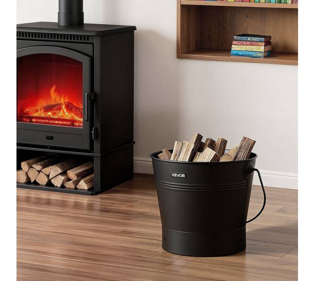 Pelenų kibiras su dangčiu ir komplektu7