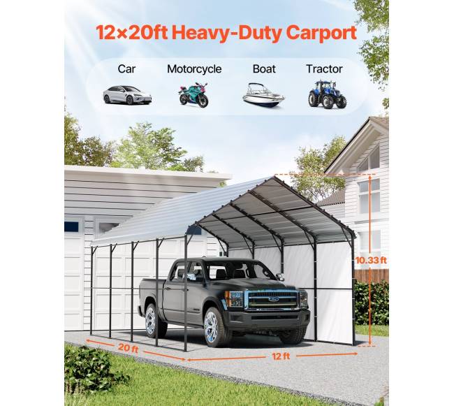 Metalinė automobilių pastogė 3,6 x 6 m1