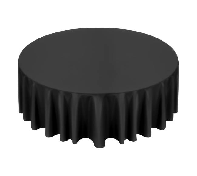 Juodi apvalūs staltiesės 120 cm0