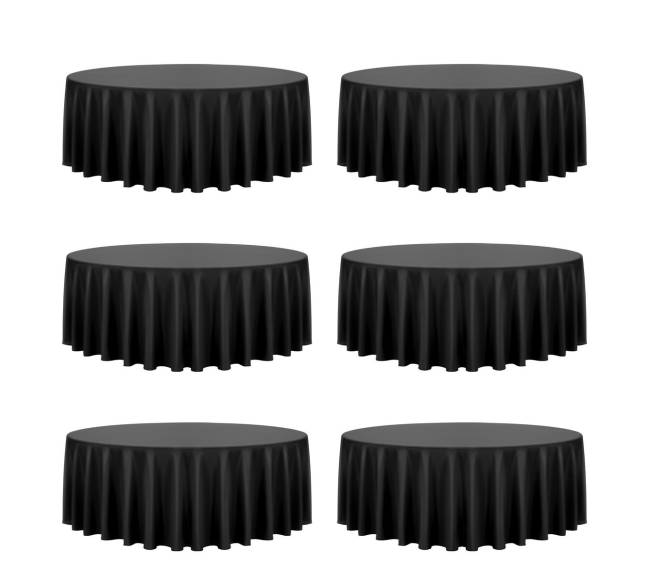 Juodi apvalūs staltiesės 120 cm8